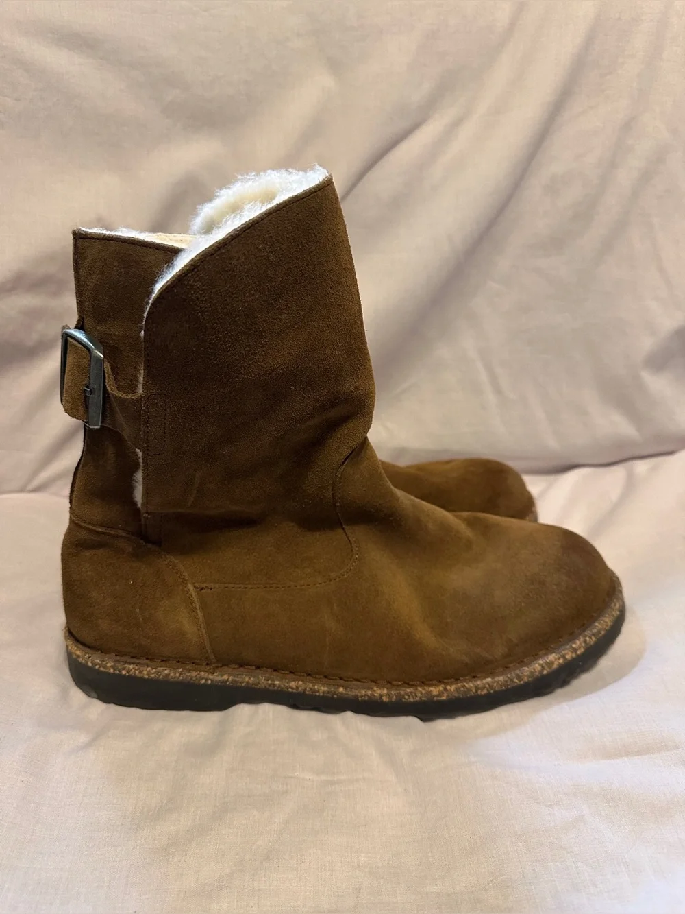 Birkenstock Uppsala Shearling Pull On Boots size 43 Brown